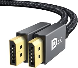 VESA Certified DisplayPort Cable, iVANKY DP Cable 6.6ft/2M, [2K@165Hz, 2K@144Hz, 4K@60Hz] High Speed Braided DisplayPort to Display Port Cable Compatible PC, Laptop, TV - Slim Aluminum Shell, Grey 6.6feet Grey 1