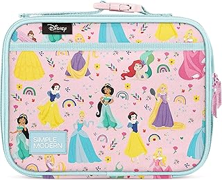 Simple Modern Disney Princess Kids Lunch Box & Insulated School Lunch Bag Disney: Princess Rainbows Hadley Lunch Box