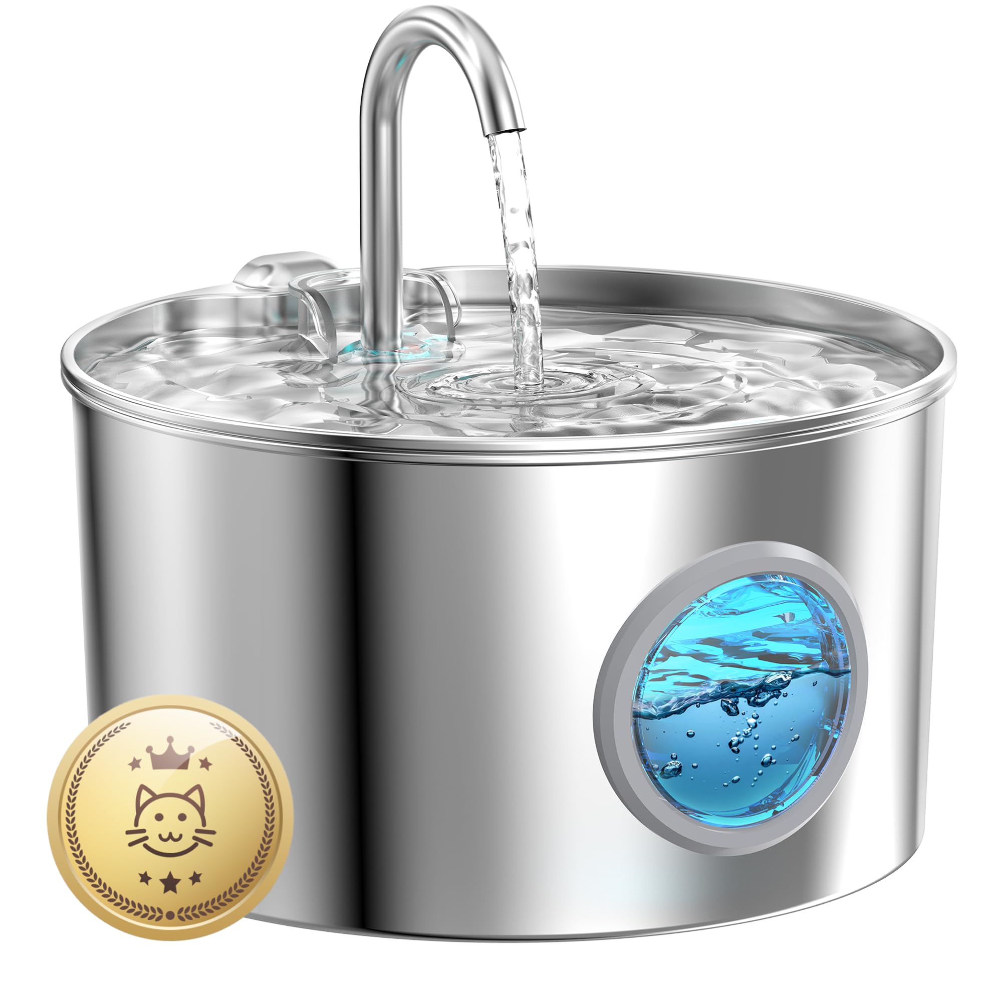 Cat Water Fountain Stainless Steel: Cat Fountain - Water Fountains for Cats Cat fountain-2L