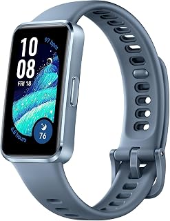 HUAWEI Band 10 Smartwatch Aluminum Alloy Case up to 14 Days Battery Life iOS Android Average Sleep HRV and Sleep Insights with an AI-Powered Fitness Monitoring Tracker Sleep Breathing (Blue) Blue Band 10