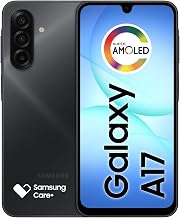 Samsung Galaxy A17 4G Dual SIM | 128GB, 4GB, Splash Resistant | 6.7" 90Hz AMOLED, GSM Factory Unlocked for T-Mobile, Global | International Model | (Black)